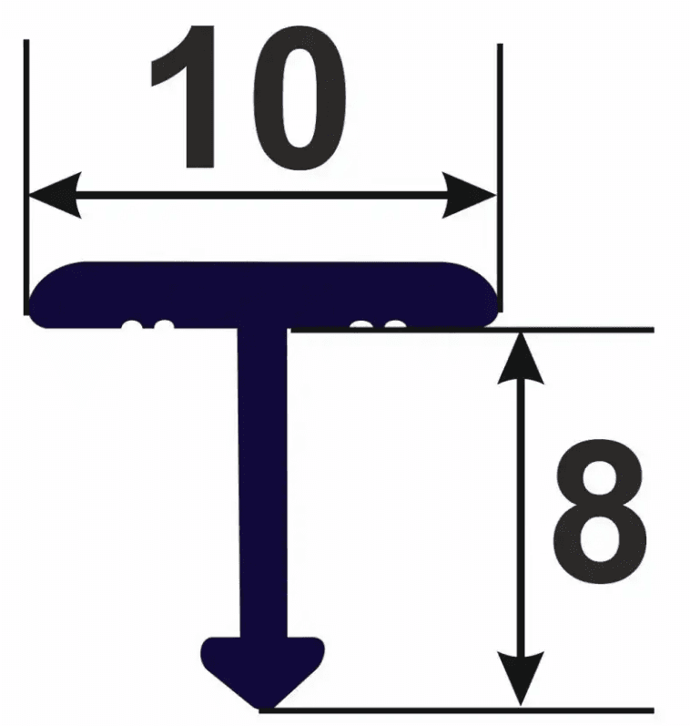 Профіль для плитки АТ 10 чорний (RAL 9005 мат.)2,7 м