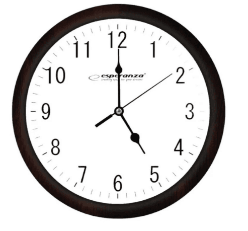 Годинник настінний Esperanza Seatle, коло, 30*3,4см,  безрамний тихий хід