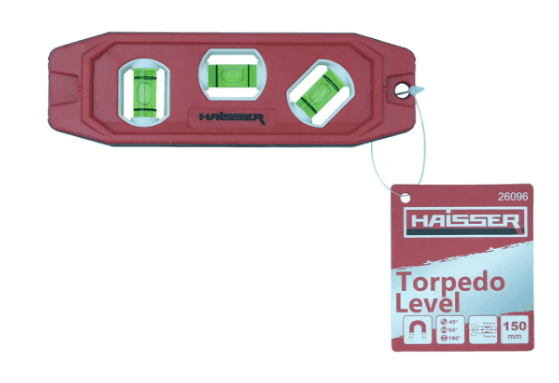 Рівень спиртовий пластиковий Торпедо 150мм Haisser 146999 /26096