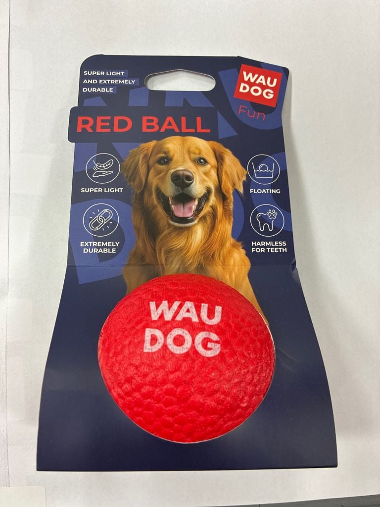 6001 іграшка для собак  WAUDOG FUN RED BALL спінений термопластичний поліуретан 70 мм