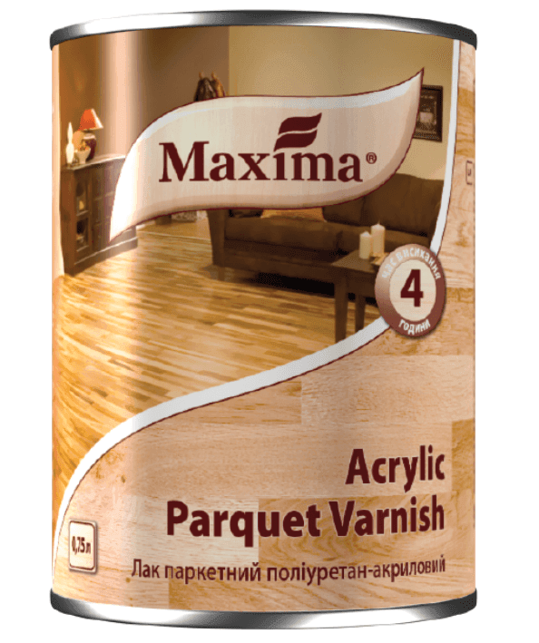 Лак паркетний поліуретан-акриловий глянсовий Maxima 0,75л