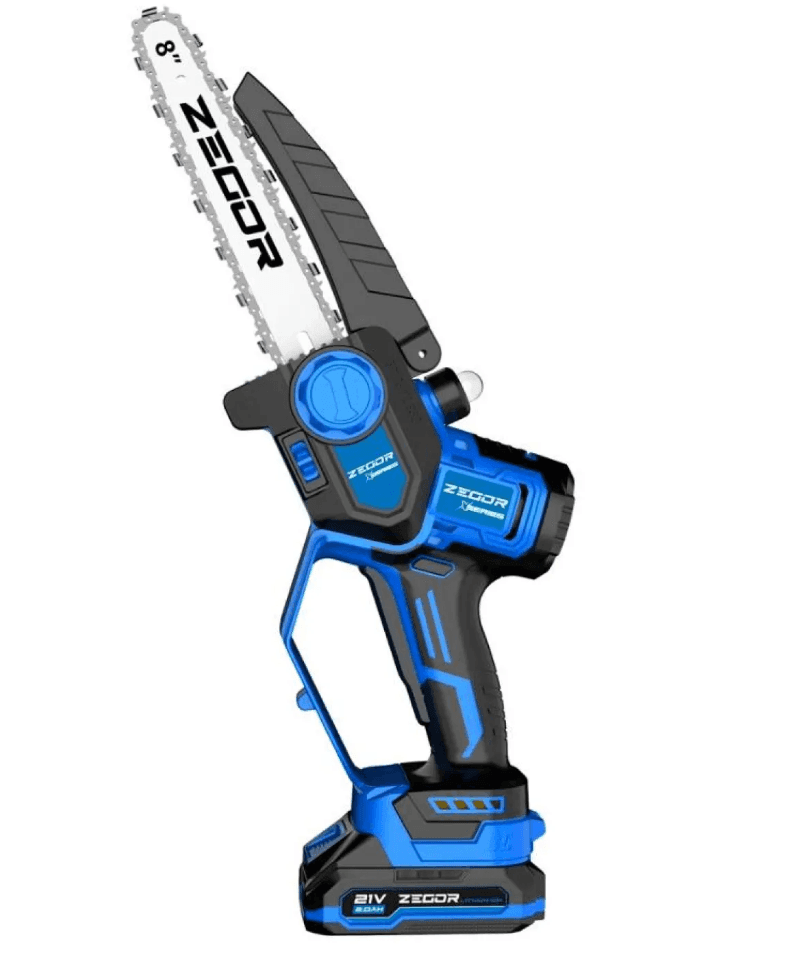 ZEGOR Акумуляторна пила 21v/шина 8*(20см) 2АКБ 24 міс гарантії CSAX-21BL-8