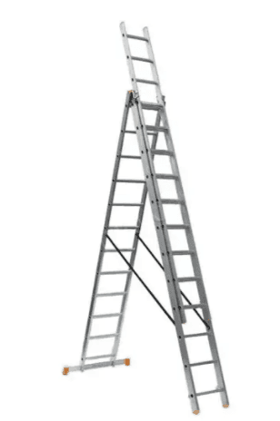 Драбина DELTA розкладна 3-х секційна 3х12 сходинки (8.50м) (арт.05-01-0071) 05-01-0071
