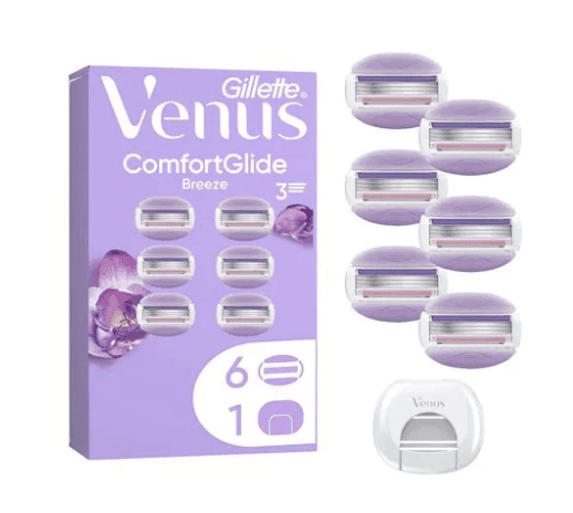 39666 GILLETTE VENUS Comfort Glide Breeze Бритва з 3 змінними касетами +гачок+чохол