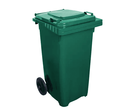 Бак для сміття 80л з педаллю зелений