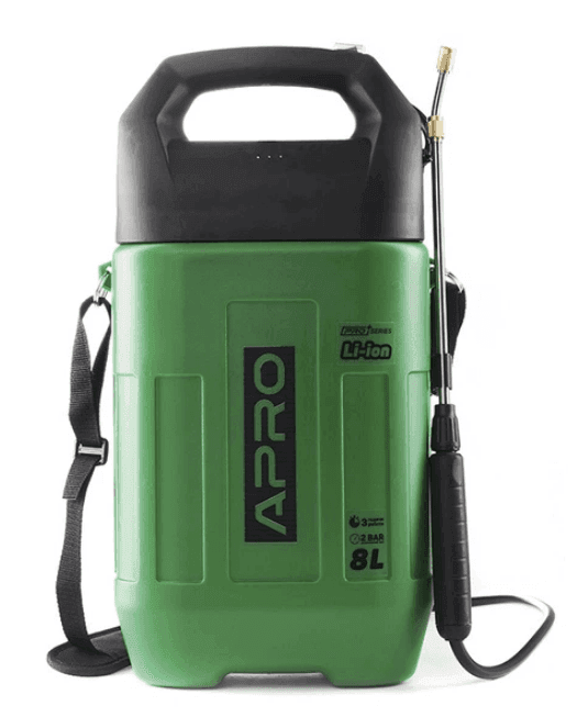 Обприскувач APRO акумуляторний Li-Ion батарея 8л, 3.7В, 2А/год