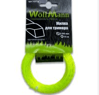 Жилка для тримера "Кручений квадрат" 2.00мм 15м ТМ WoffMann