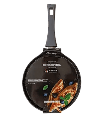 СКОВОРІДКА ДЛЯ МЛИНЦІВ  GUSTO. покр, Marble . 260*15 мм, GT- 2204-26