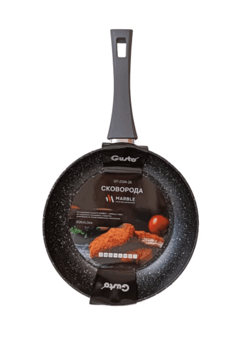 СКОВОРОДА  GUSTO. покр, Marble 28x5.3 см GT- 2104-24