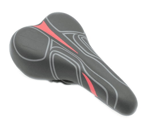 Сідло мтв 10-6 чорне матове з червоними вставками