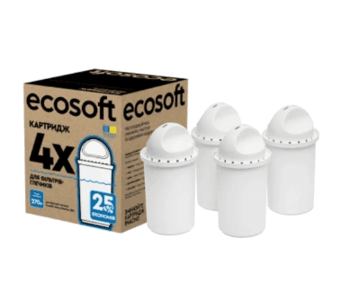 01484 Ecosoft комплект картриджів для кувшинів покращений (3+1) шт