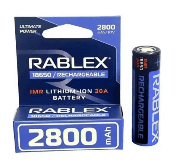 Акумулятор Rablex 18650 Li-ion 2800mAh з захистом 3.7V 3659