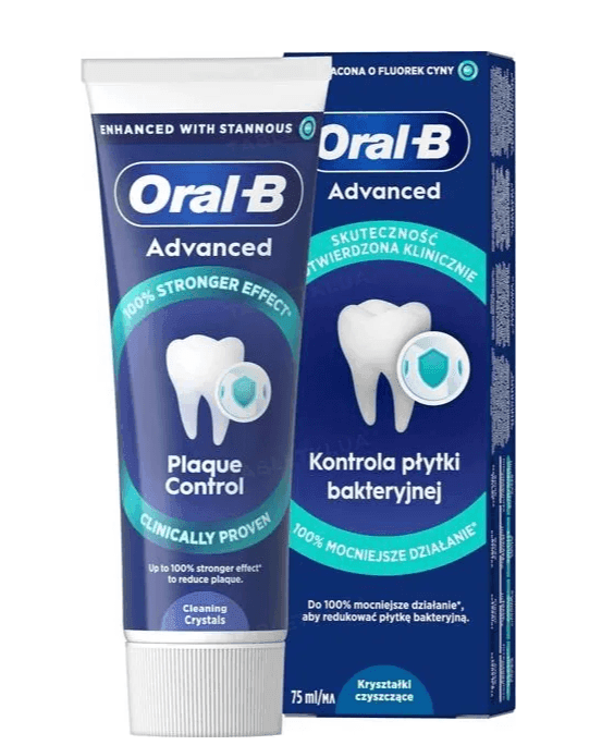 91084  ORAL-B Зубна паста Advanced зубного нальоту з очищуючими кристалами  75 мл