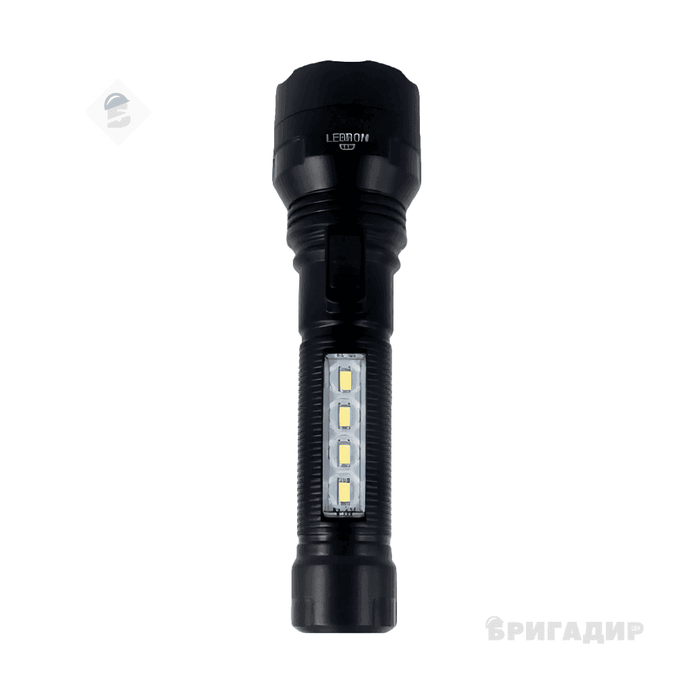 LED Ліхтар ручний акумуляторний LEBRON L-HL-10 ABS. чорний, 1W.250mAh151510