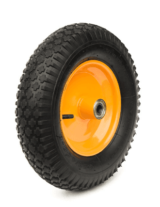 Колесо до тачки Чорне 3-4 груба вісь (пневматичне "BC" 6PR