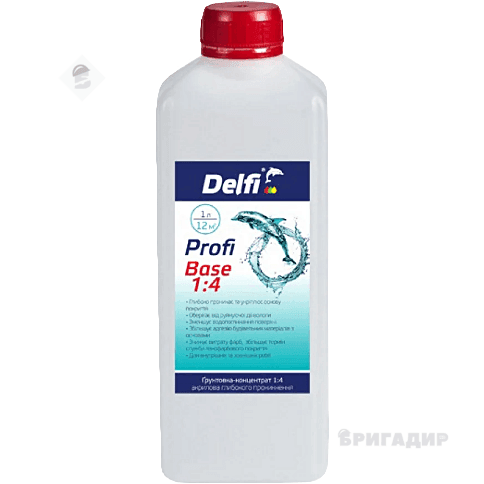 Грунт-концентрат 1*4 глибокого проникнення Profi Base  1*4 TM DELFI - 1л