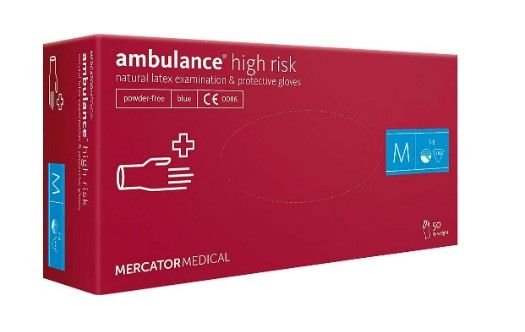 Рукавички резинові сині Ambulance M