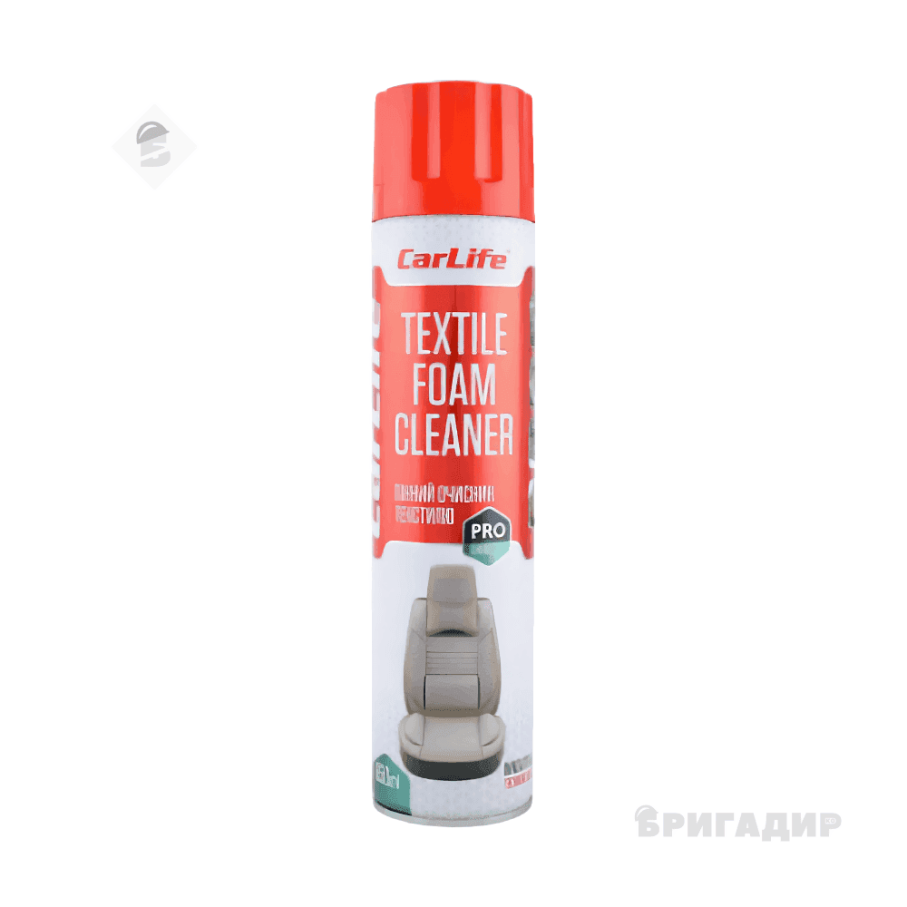 Пінний очисник текстилю Carlife Textile FOAM Cleaner 650ml