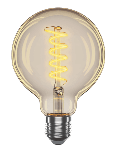 LED лампа VELMAX V-Filament-Amber-G95-Спіраль-V, 4W, E27, 2700K, 300Lm 21-46-536-13