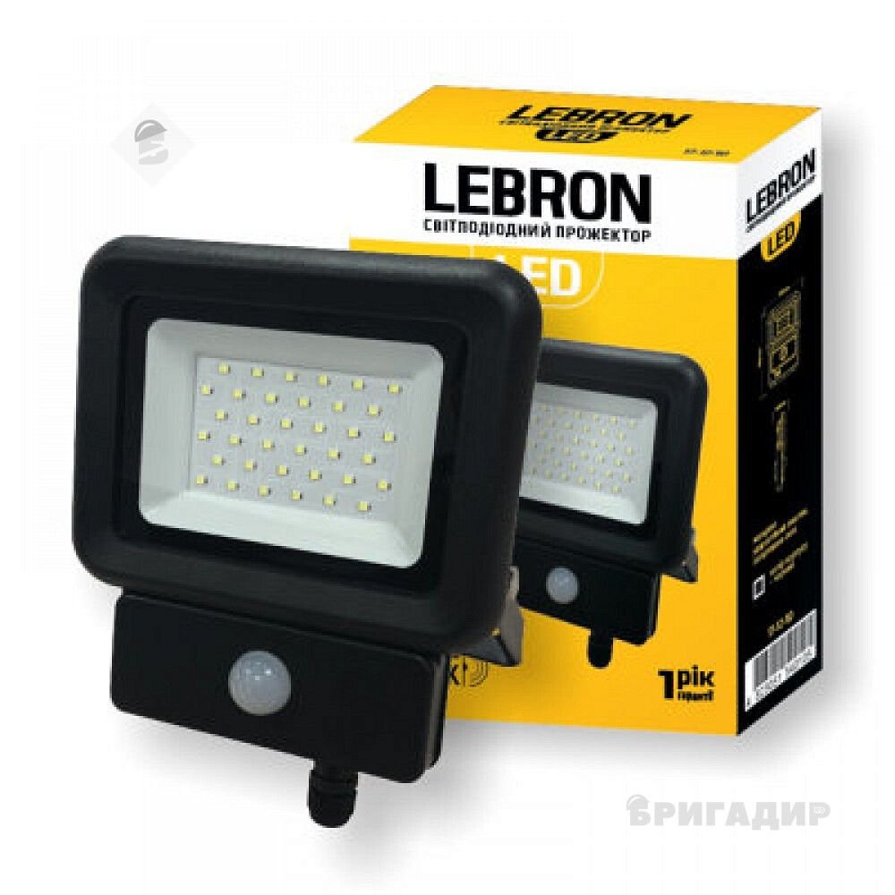 LED прожектор  LEBRON LF-30S 30W 6500K 2400LM 220V , д руху IP65 17-12-23