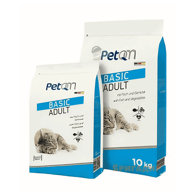 PetQm Cats Fish & Vegetables 10 kg  сухий корм для  котів з рибою та овочами