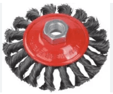 Щітка конусна із плетеної проволки 115мм М14 WERK 40391