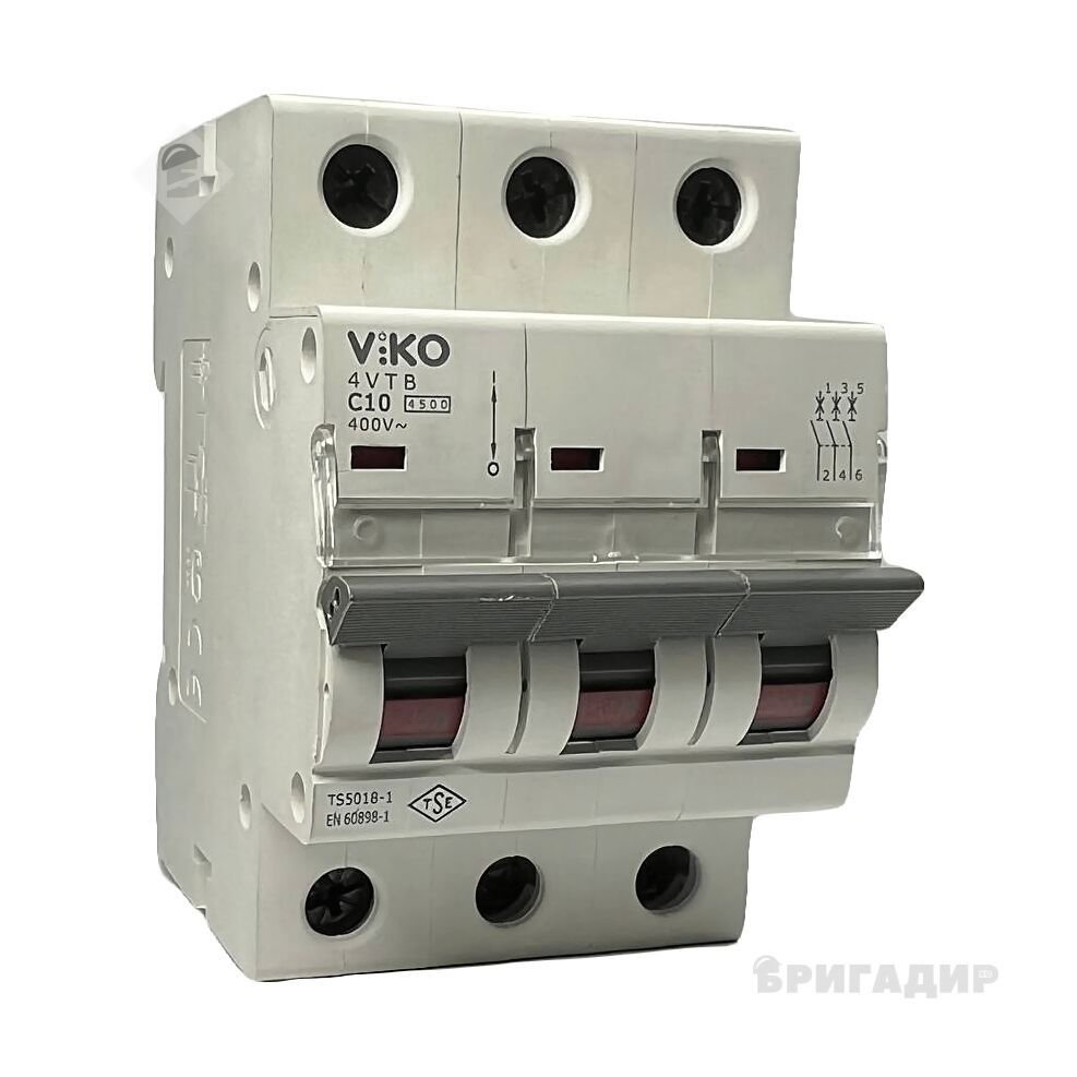 Автоматичний вимикач 3C 10А 4.5кА 230/400V Тип С ViKO
