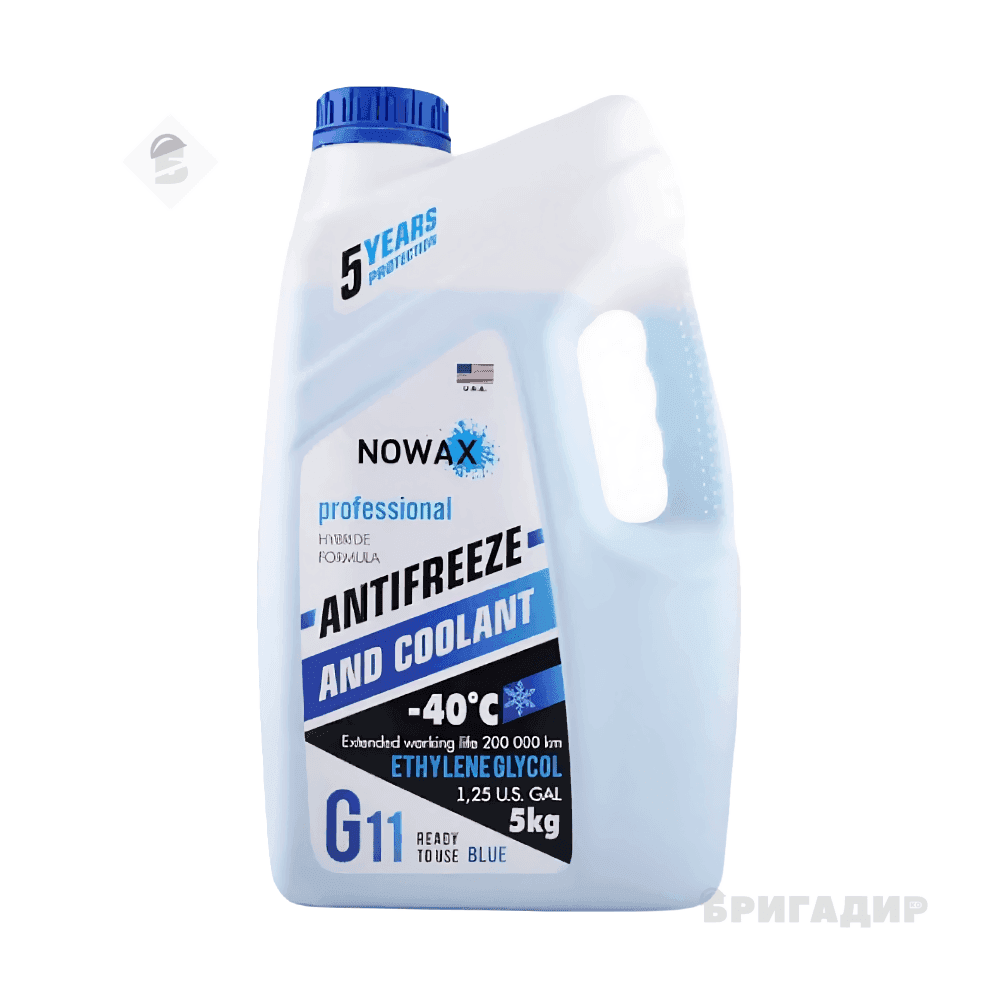 Антифриз NOWAX BLUE(голубий),G11/(5kg),NX05002