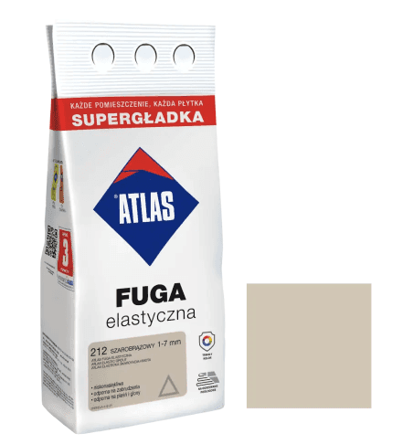 Затирка Elastyczna (1-7 мм) ATLAS 212 сіро-коричнева 2 кг