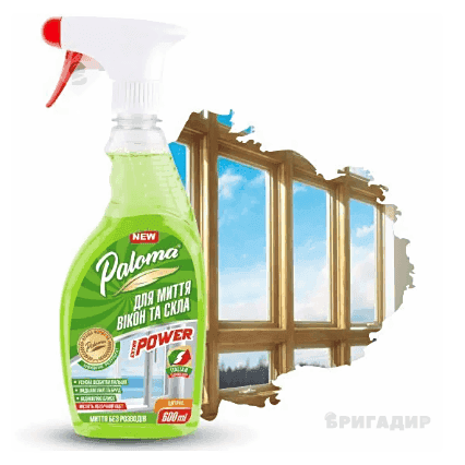 PALOMA EXTRA POWER ОЧИСНИК ДЛЯ СКЛА ТА ДЗЕРКАЛ ЯБЛУЧНИМ ОЦТОМ