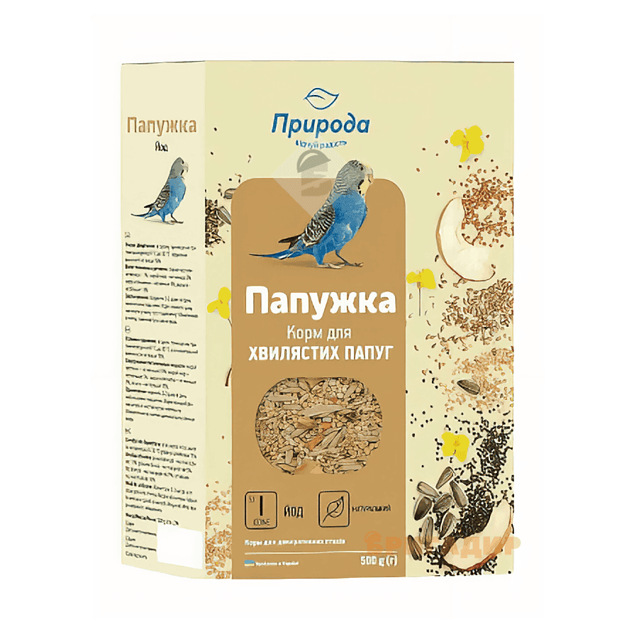 Корм для папуг природа папужки йод 500г 154658