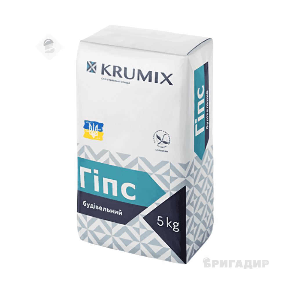 Гіпс будівельний Г-5 Krumix 5кг (4 шт)