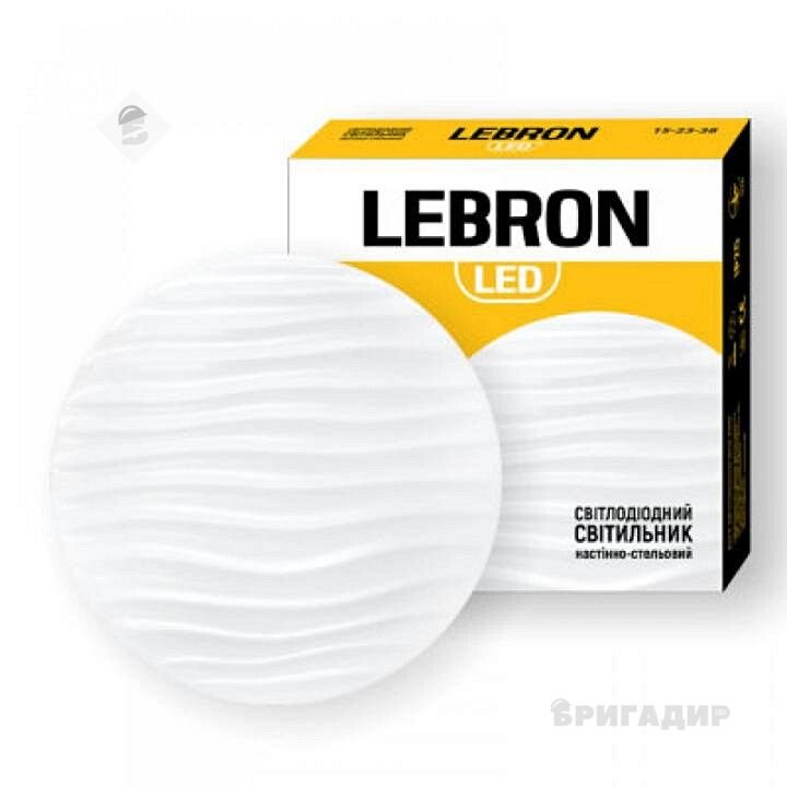 LED світильник LEBRON L-CL-WAVE, 24W, 4100К, 1680Lm, О380мм 152344