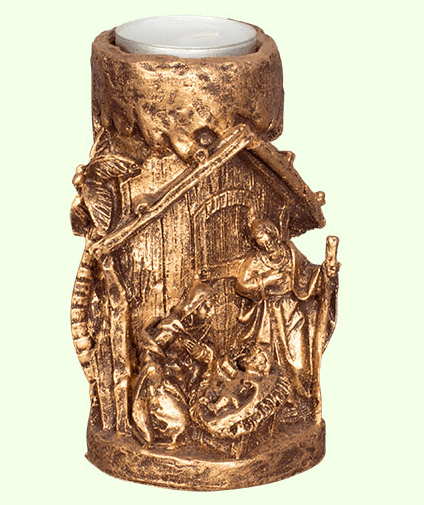 Підсвічник декорований великий (дерев'яний)