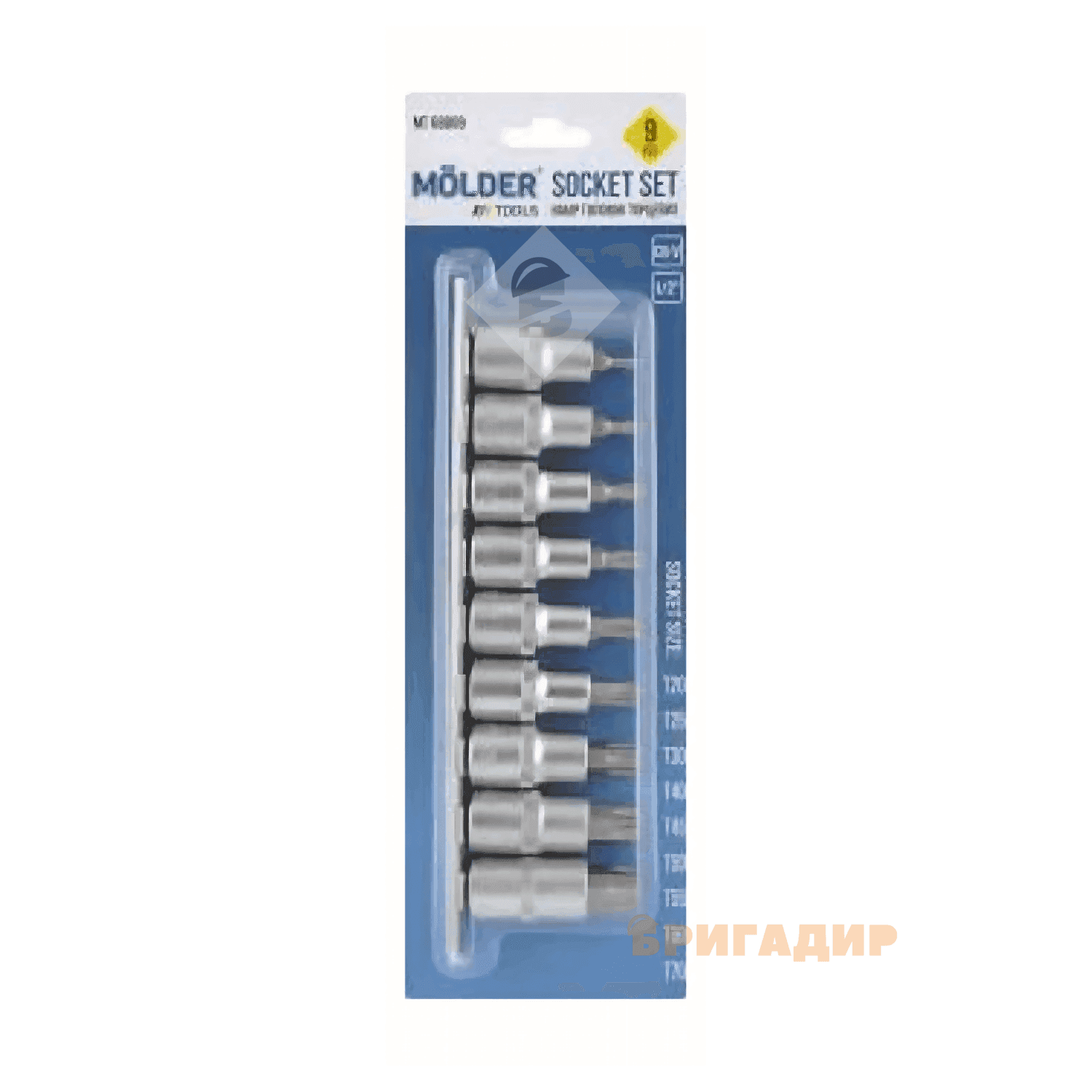 Набір TORX на планці MOLDER 1/2 CR-V 9шт MT68009