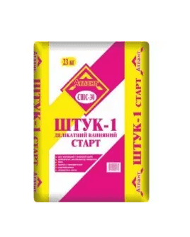 Штук 1 Атлант СШС-30 / 23 кг (штукатурка вапняна стартова)