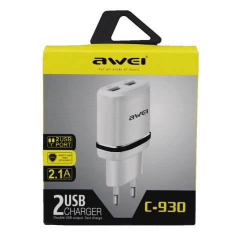 Зарядний пристрій AWEI  micro-USB 3090