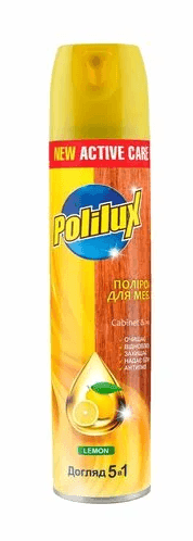 Поліроль для меблів 5в1 Polilux Lemon аерозоль 300мл