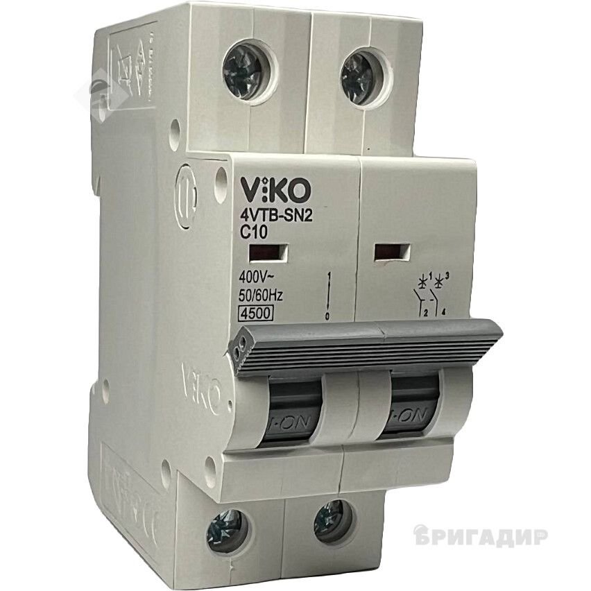 Автоматичний вимикач 2C 10А 4.5кА 230/400V Тип С ViKO