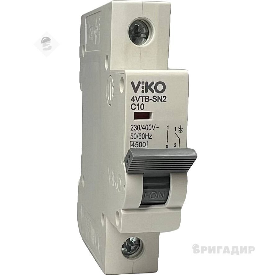 Автоматичний вимикач 1C 10А 4.5кА 230/400V Тип С ViKO