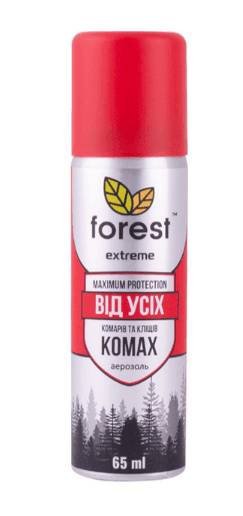 Спрей-репелент форест від усіх літаючих та повзаючих комах 65мл Forest Extreme