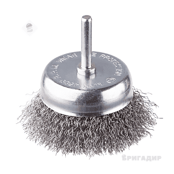 Щітка конусна intertool bt-9075 75ммдля дрилі 1/4" крученого дроту