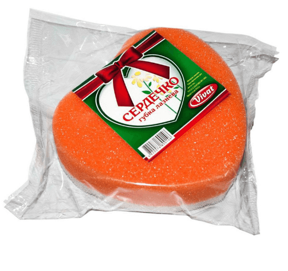 Губка банна Сердечко