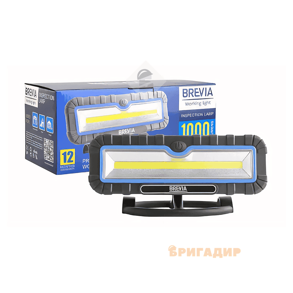 Brevia професійна інспекційна лампа 10W COB 1000lm 4000mAh power bank type c 11510