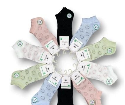 Шкарпетки жіночі бамбук сітка короткі Корона, розмір 37-42, асорті, 506-3