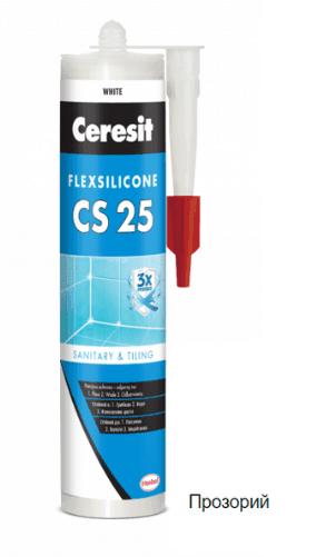 Ceresit CS25 Герметик силіконовий для ванн та санвузлів прозорий