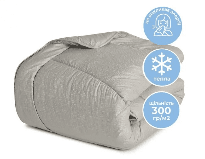 Ковдра NORDIC COMFORT зимова 140*210 щіл.300 (сіра) 8000034648