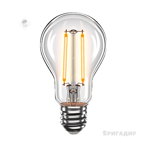 LED лампа VELMAX V-Filament-A60, 2W, E27, помаранчевий, 200Lm 21-40-12