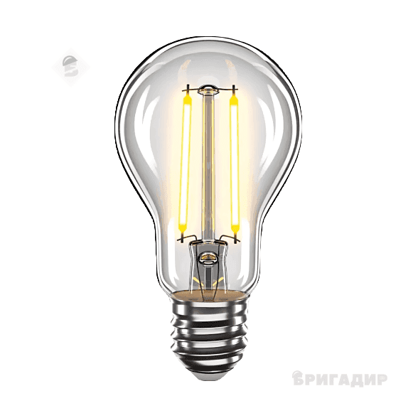 LED лампа VELMAX V-Filament-A60, 2W, E27, 2500K, 200Lm 21-40-05
