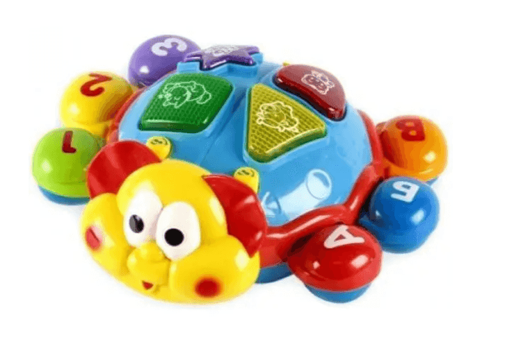 Музыкальная игрушка 696-54 (24шт) черепаха, шестерні, музыка, свет, ездит, на батарейках, 3 цвета, в коробке, 17,5-13-7,5 см